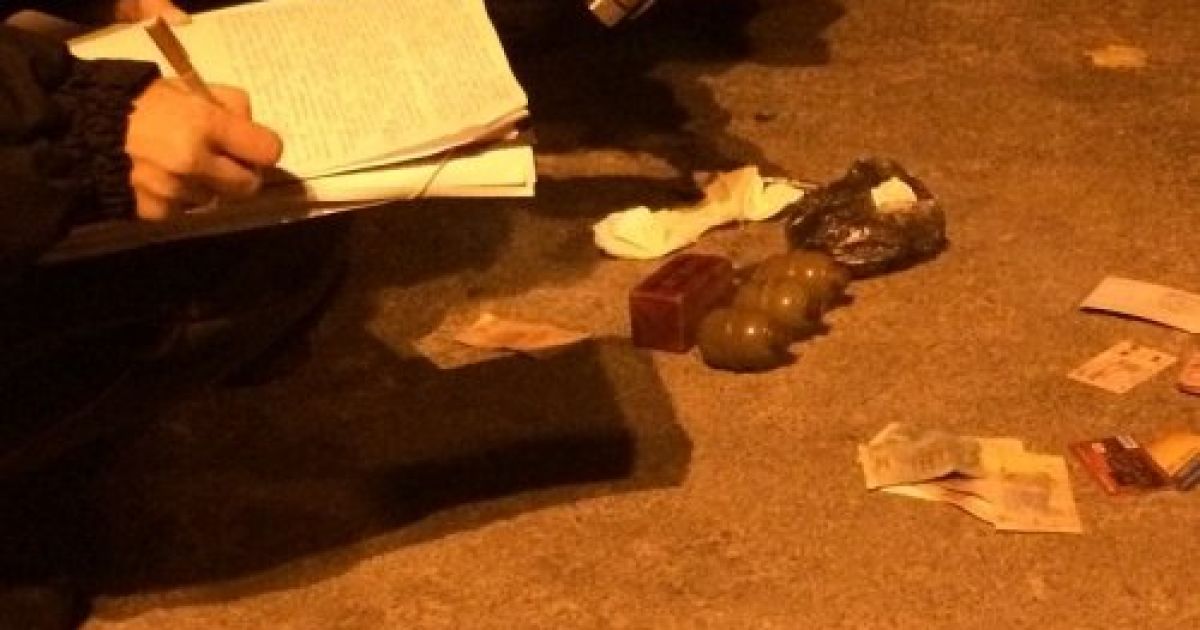 У нападающего изъяли несколько боевых гранат
