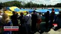 У Києві розгорнули найбільший кримськотатарський стяг