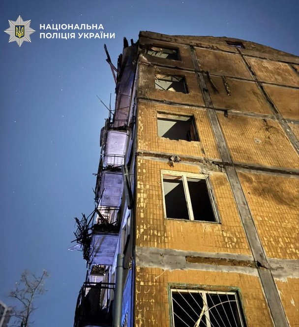 Последствия вражеской атаки на Киев 3 февраля / © Полиция Киева