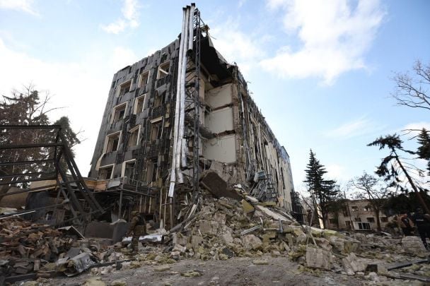 Наслідки удару по Ізюму 4 лютого / © Олег Синєгубов