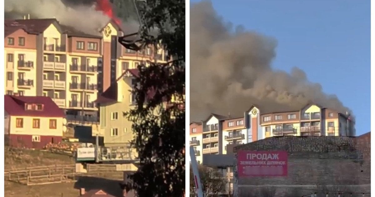 Пожежа в готелі на курорті «Буковель»