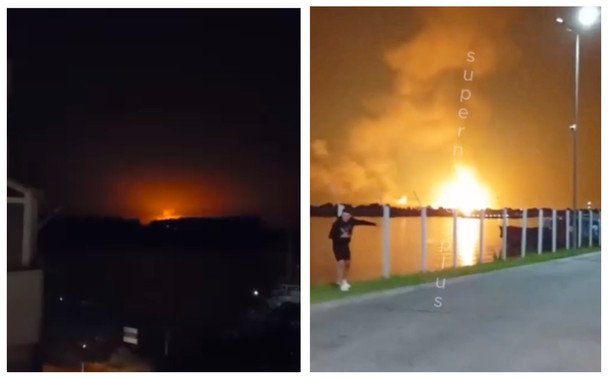 Враг ударил по газовому объекту на Одесчине: огонь видели аж в Румынии (видео)