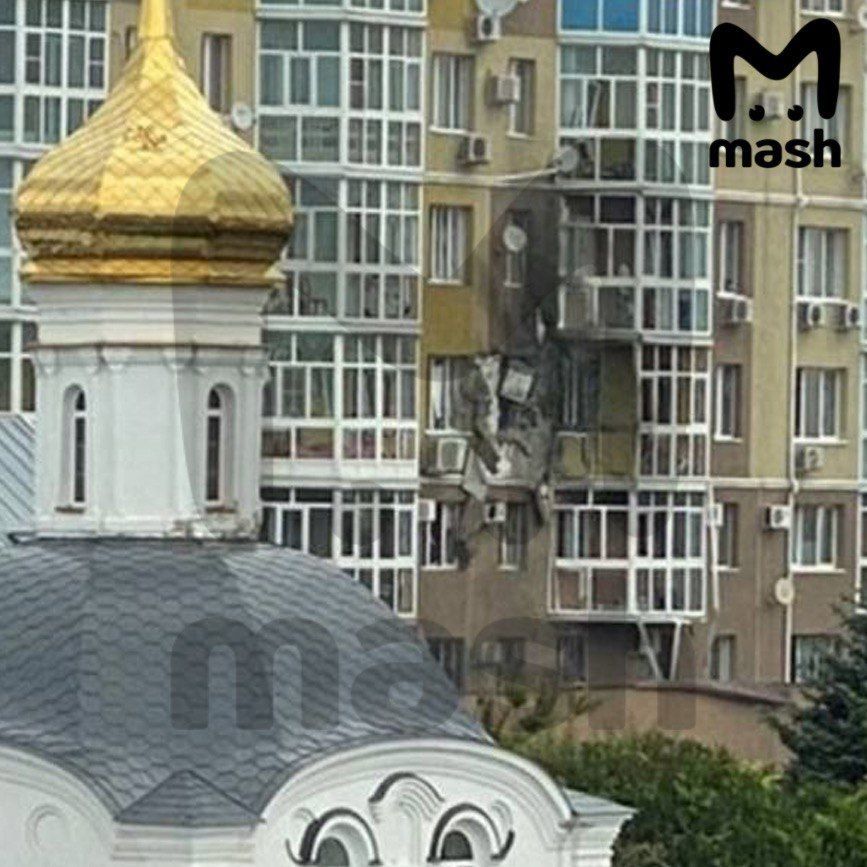 У Воронежі дрон врізався у будинок 9 червня / Фото з російських Telegram-каналів / © 