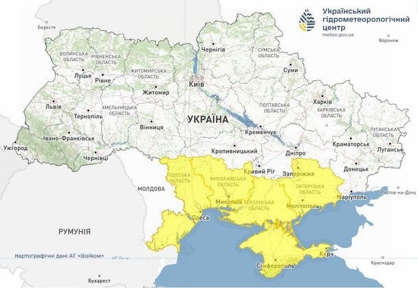 Синоптики попереджають про негоду в кількох областях України 24 червня / © Укргідрометцентр