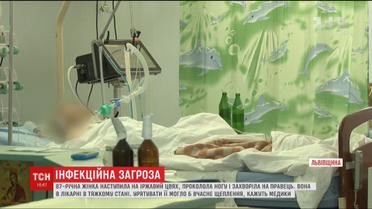 87-летняя женщина проколола ногу ржавым гвоздем и заболела столбняком