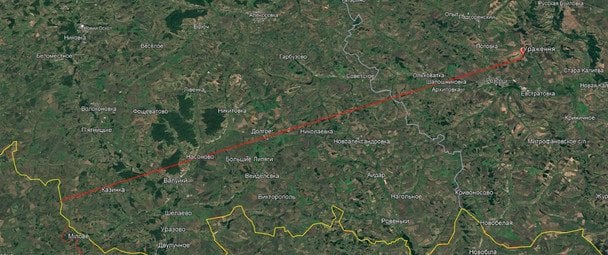 Место поражения российских Ми-17 и Ми-28 в Воронежской области