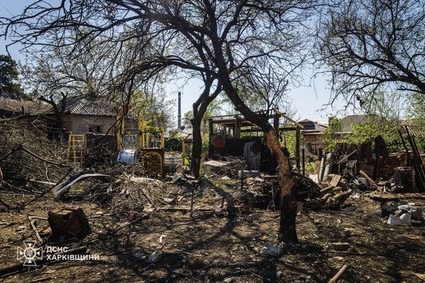 БпЛА вдарили по приватному сектору Харкова. / © Управління ДСНС у Харківській області