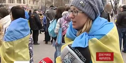 В Мариуполе прошел антипутинский митинг