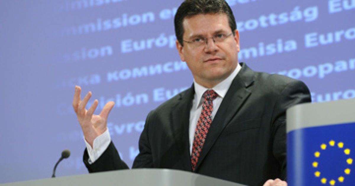 Шефчович вважає, що РФ повинна обговорювати питання поставок газу зі своїми партнерами