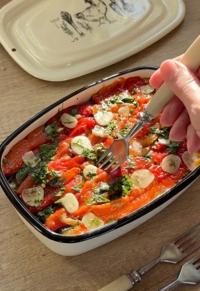 Запечені перець із баклажанами tiktok.com/@cook_with_me_at_home