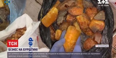 В Житомирской области задержали двух мужчин, которые незаконно продавали янтарь в Восточную Азию