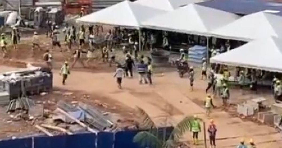 Драка на строительстве