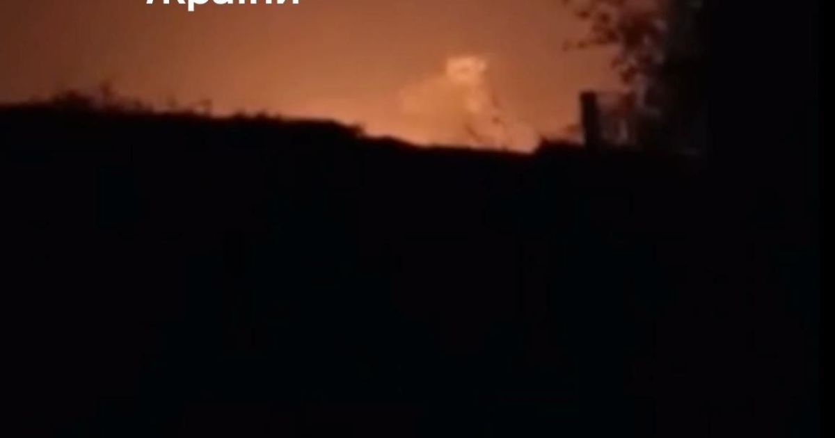 Пожар на нефтебазе в Ровеньках