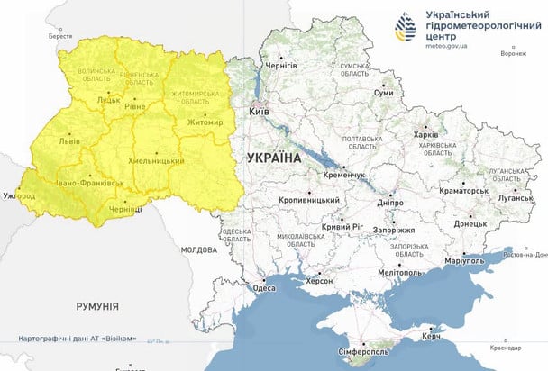 Синоптики попереджають про грози в кількох областях України 24 липня / © Укргідрометцентр