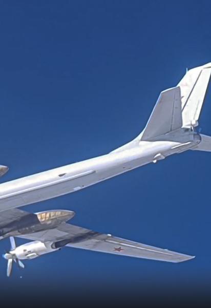 Російський стратегічний бомбардувальник Ту-95, з якого запускають по Україні ракети Х-101
