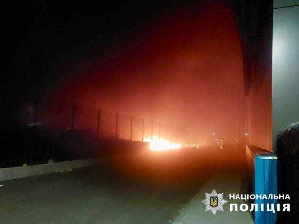 Последствия атаки вражеских дронов на Киевщину в ночь на 24 марта / © Полиция Киевской области