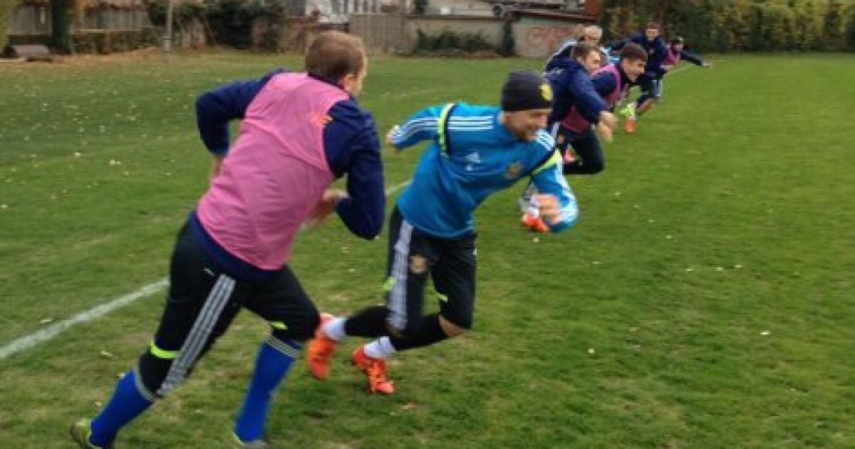 Сборная Украины начала подготовку ко второму матчу против Словении в Мариборе. / © ФФУ