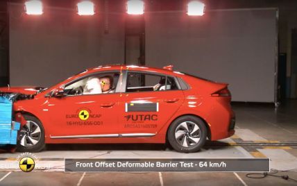Euro NCAP разбил гибридный хэтчбек Hyundai Ioniq (Видео)