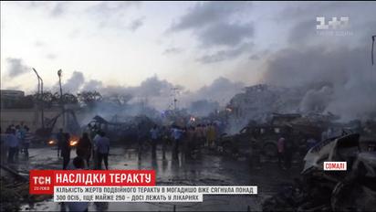 Кількість жертв подвійного теракту в Сомалі сягнула понад 300 осіб