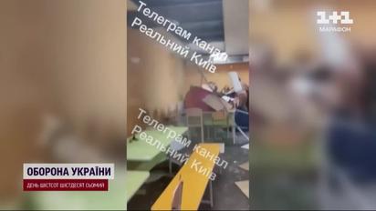 В укрытии столичной школы прорвало трубу и обвалился потолок