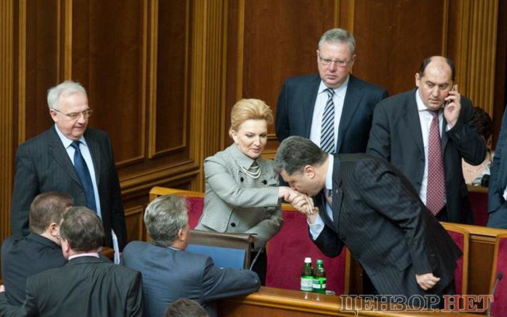 2007 рік. Петро Порошенко цілує руку Раїси Богатирьової / © 