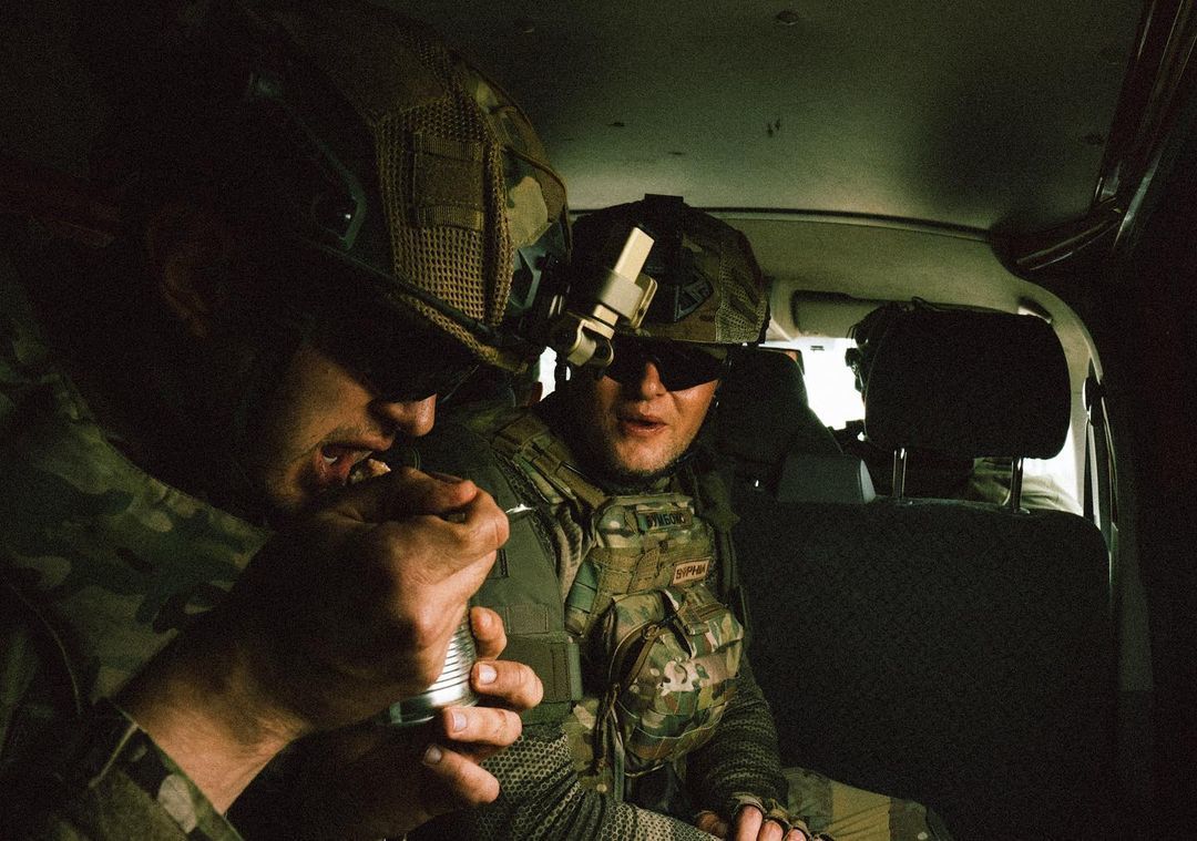 Andriy Khlyvniuk during a combat mission / © instagram.com/boomboxfamily