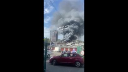 В Киеве вспыхнул масштабный пожар на СТО