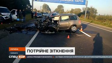 Во Львовской области в селе Бартатов произошло тройное столкновение – два человека погибли