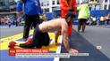 На коленях к финишу: бывший морской пехотинец преодолел Бостонский марафон