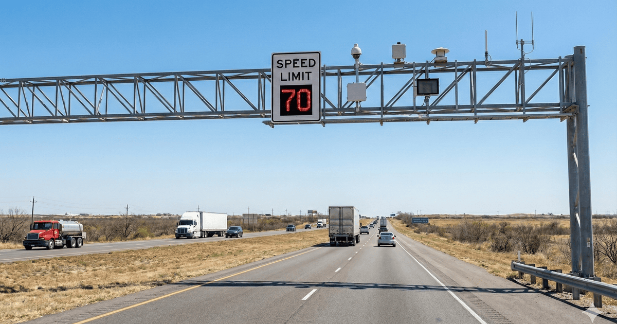 Цифровий знак обмеження швидкості