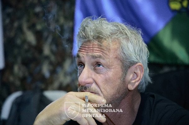 Шон Пенн відвідав бійців 157-ї бригади на Донецькому напрямку / Фото: 157-ма окрема механізована бригада