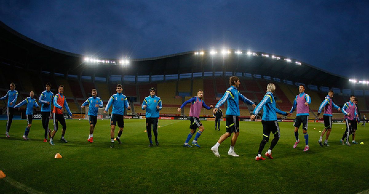 Тренировка сборной Украины