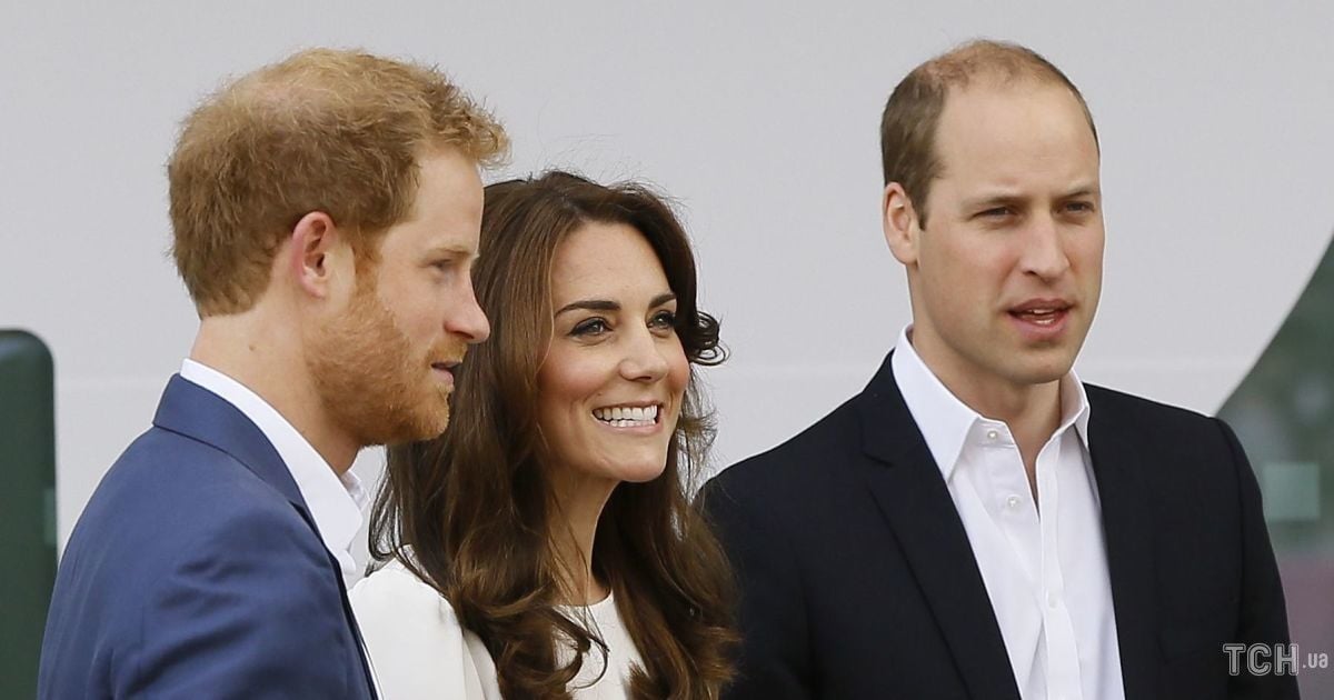 Герцогиня Кембриджская и принцы Уильям и Гарри