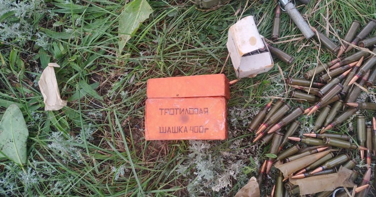 В Кирилловке пограничники нашли на пляже тайник с гранатами, патронами и тротилом (фото)