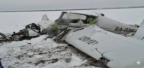 Падіння навчального літака Diamond DA42 у Росії / © соцмережі