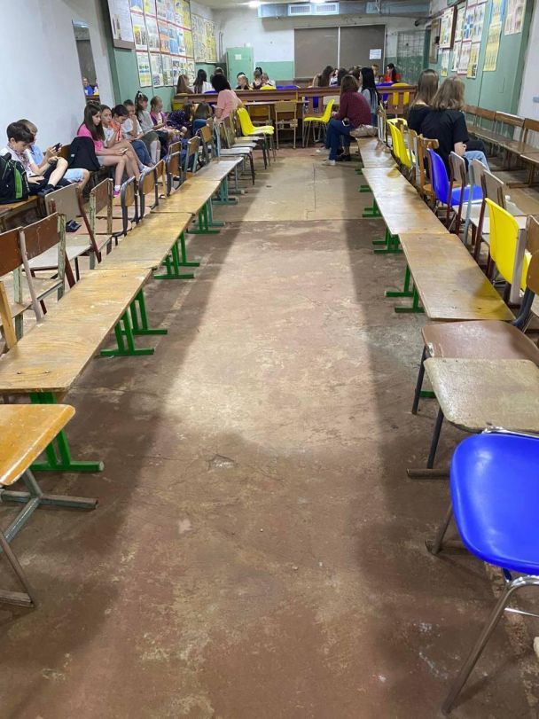 Укриття в школі у Дніпровському районі Києва / Фото: lb.ua