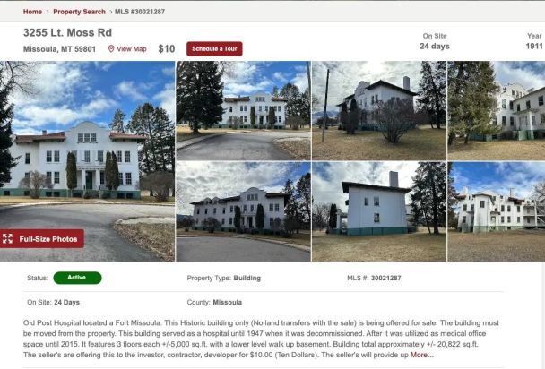 Історична лікарня в Монтані виставлена на продаж всього за $10 / Фото: Circa old houses