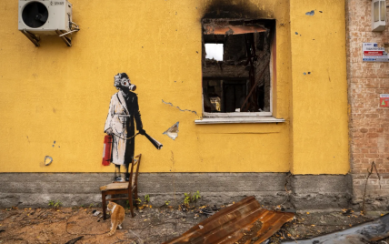 Похищение граффити Бэнкси вместе с куском стены в Гостомеле: подробности от главы Киевской ОВА