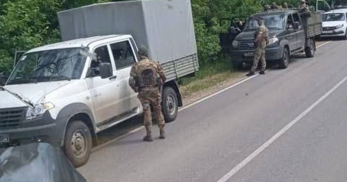 Техніка бойовиків "Вагнера" у Липецькій області. Фото ілюстративне