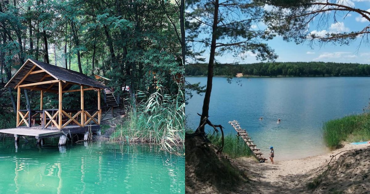 Вікенд на Блакитних озерах: купання в лазуровій воді та відпочинок серед сосен