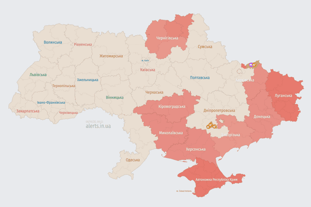 Росія атакує Україну БпЛА: напрямок руху