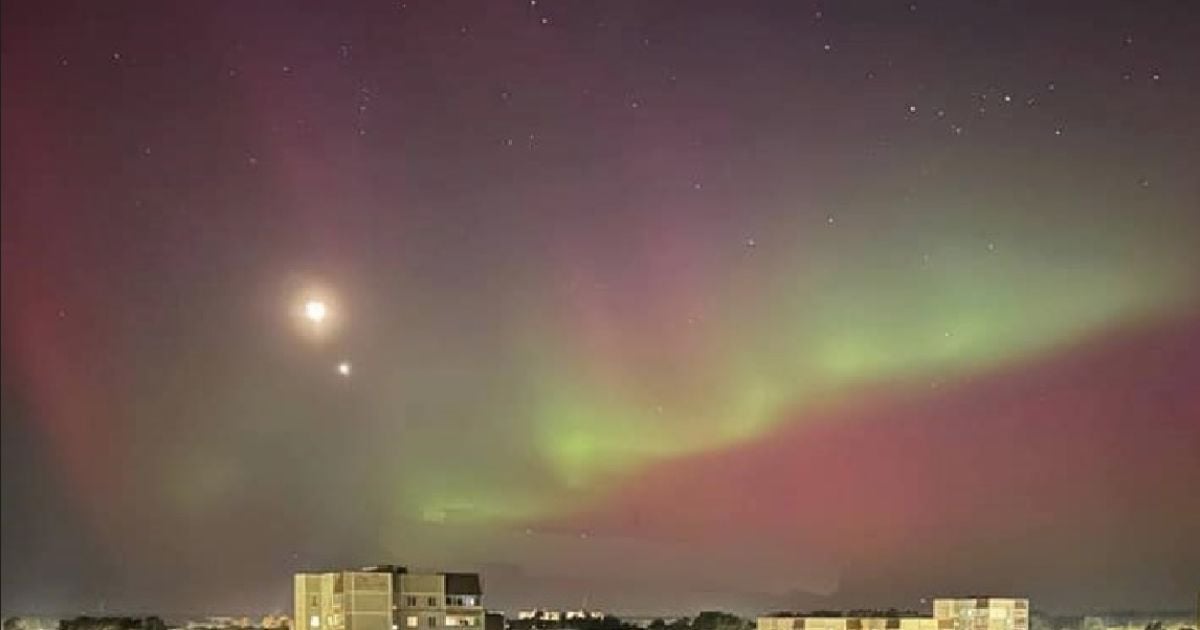Необычное явление, похожее на северное сияние, видели на Киевщине