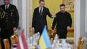 Президент Зеленський на зустрічі зі своїм латвійським колегою Едгарсом Рінкевичсом