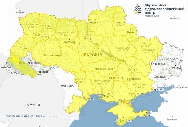 Синоптики попереджають про грози та сильні дощі у більшості регіонів України 8 липня / © Укргідрометцентр