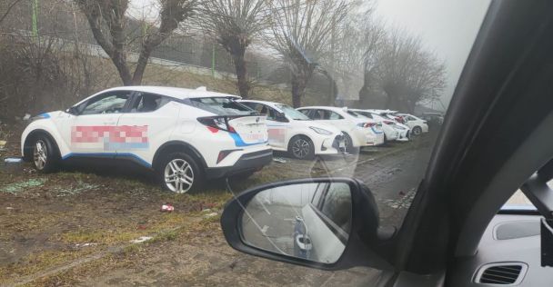 Разбитые бейсбольной битой 11 авто в Гданьске/Фото: Полиция Гданьска