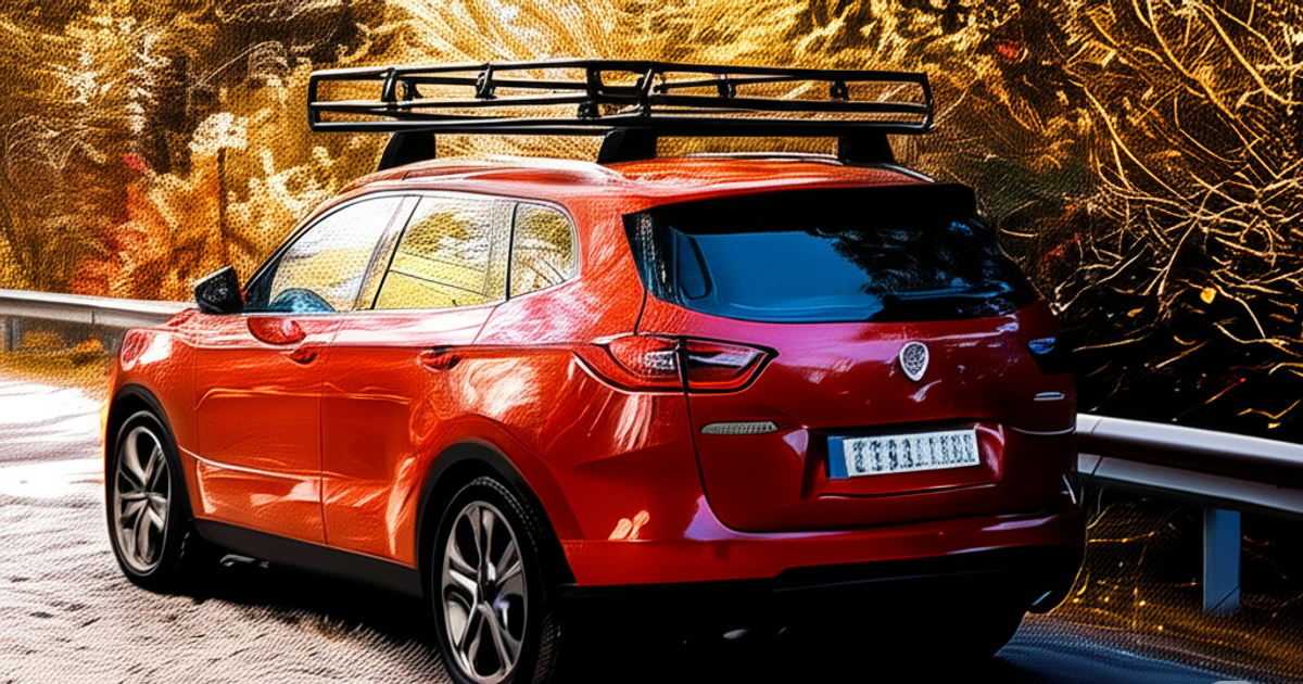 автомобиль с багажником на крыше