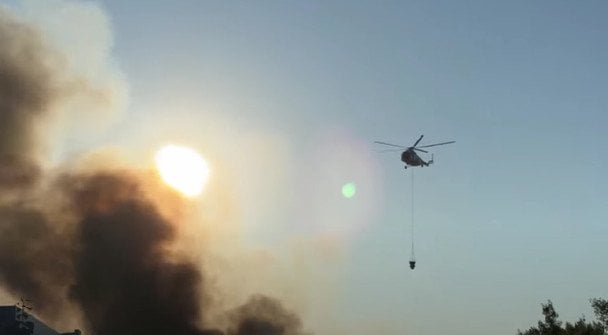 В Киеве масштабные пожары после атаки: их тушат вертолетами
