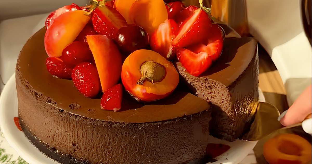 шоколадний чизкейк tiktok.com_@annasimiachko