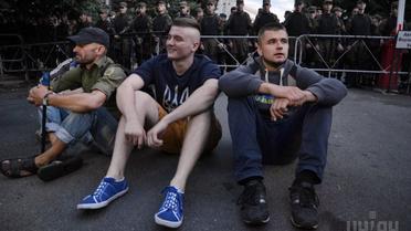 Протест "Правого сектора" под Администрацией президента. / © УНИАН
