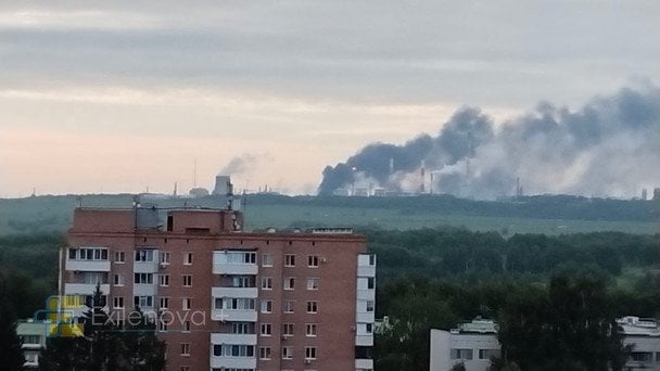 Наслідки атаки на «Нижньокамськнафтохім» у Татарстані / © із соцмереж